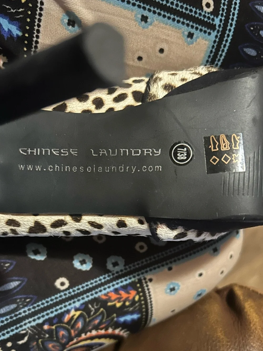 Chinese Laundry Leopard Print Platform Pumps in Cream and Black